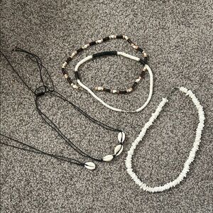 Shell and Bead Necklace Set